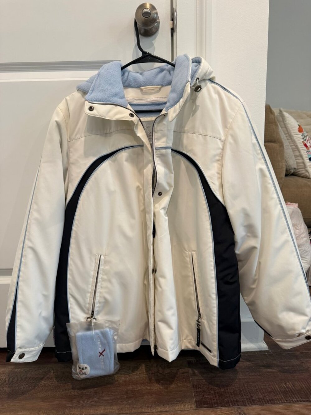 ZeroXposur White Navy Winter Jacket Womens Size L New